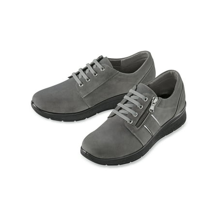

Collections Etc Comfortable No-Tie Side Zip Lightweight Shoes