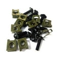 thumbnail image 1 of 10Uds M6 Tornillo Negro Grapas de Tornillos de Moto Carenado Metal U-Tipo, 1 of 1