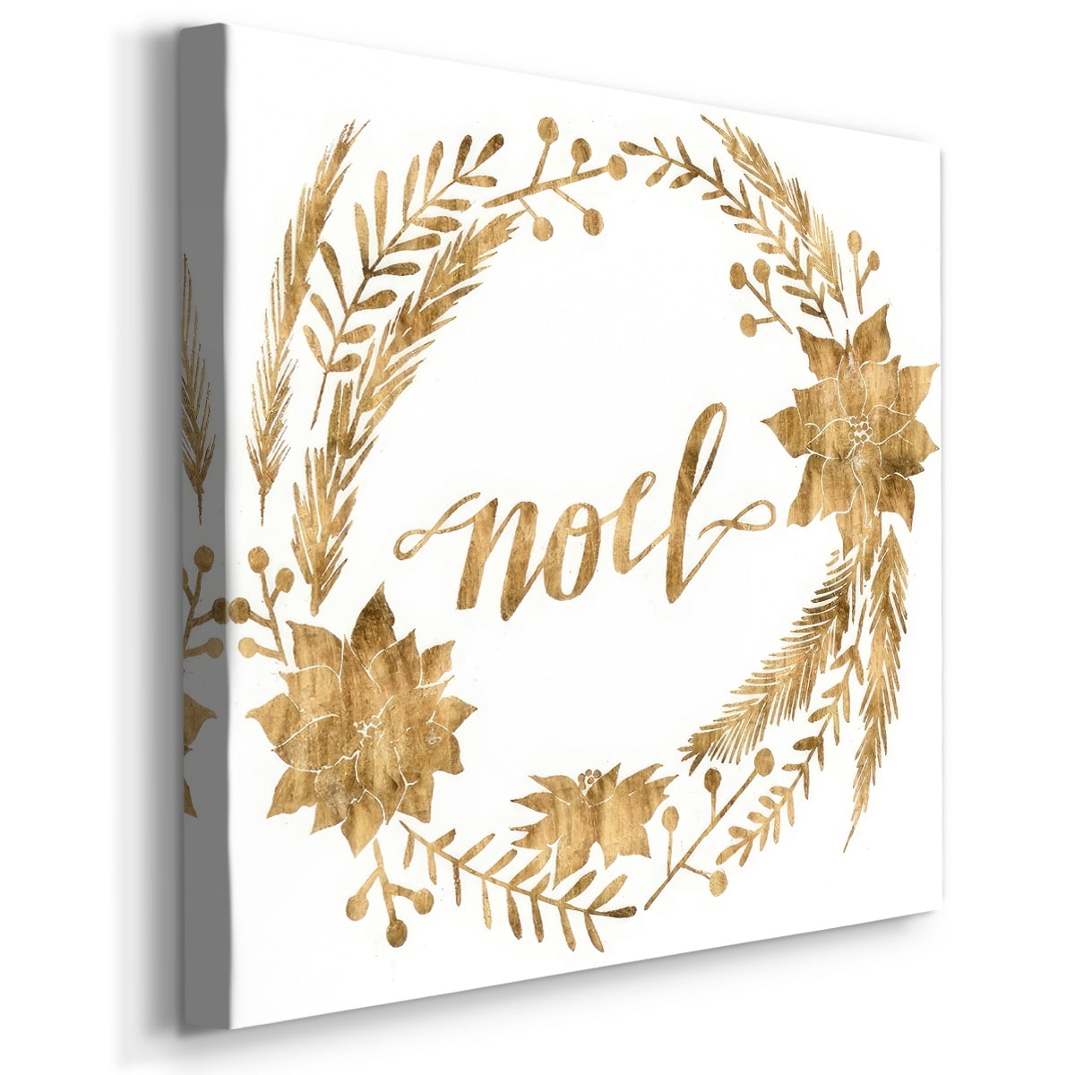 Golden Christmas IV- Gallery Wrapped Canvas