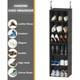 thumbnail image 6 of SpaceAid 2 Pack Hanging Closet Organizer and Storage with Dividers, Black, 6 of 7