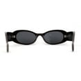 thumbnail image 4 of SA106 Womens Minimal Mod Oval Plastic Sunglasses Beige Brown Black, 4 of 4