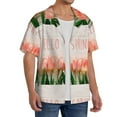 thumbnail image 4 of Disketp Men's Hawaiian Hello Spring Print Shirts Button Down Holiday Beach Shirts-3X-Large, 4 of 7