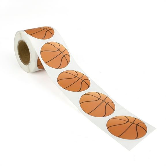 Officeship 2" Dia Removable Basketball Sticker, 250pcs per Roll, 2"Dia