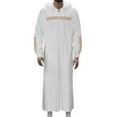 thumbnail image 2 of Cenuakty Men Hooded Robe, Long Sleeve Zipper Closure Contrast Color Long Hoodie Fall Clothes, 2 of 5