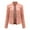 Pink, variant on QQAMB Women Faux Leather Shacket Moto Biker Shirts Loose Fit Blazer Long Sleeves Button Casual Jacket Plus Size Purple 2XL