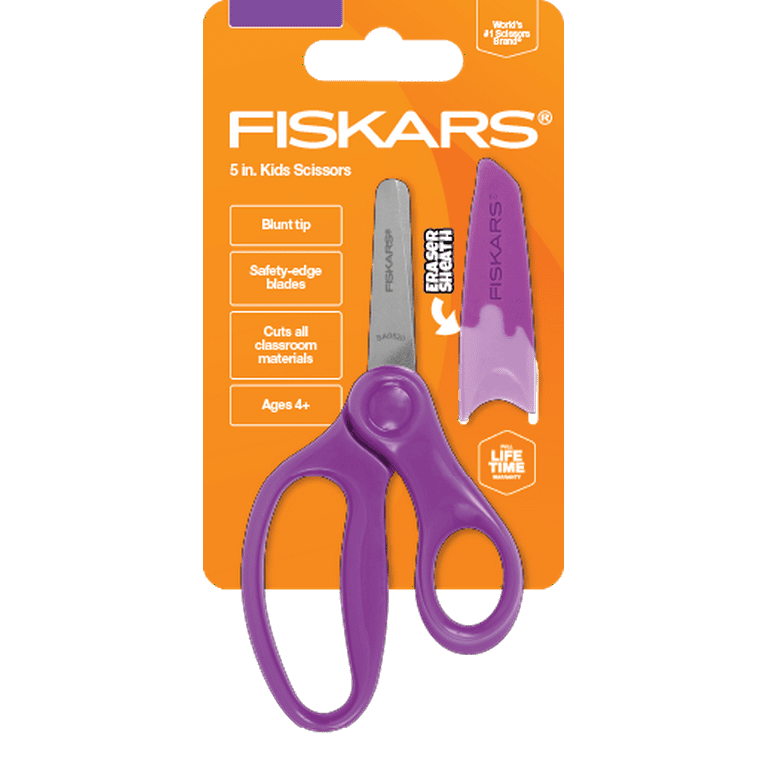 Fiskars® Scissors For Kids, Grades PreK-2nd, 5, Blunt, Assorted Colors