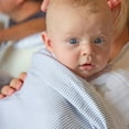 thumbnail image 5 of Living Textiles Cotton Jersey Swaddle Blanket 2-Pack Set - Grey Marl + Grey Heathered Stripes, 5 of 5