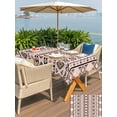 thumbnail image 4 of Outdoor Tablecloth with Umbrella Hole and Zipper, Red Black Boho Rectangle Table Cloth 52x70 Inch Waterproof Tablecloth, Vintage Ethnic Tribe Abstract Art Picnic Table Cover for Patio Camping, 4 of 7
