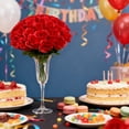 thumbnail image 5 of 36PCS Artificial Silk Flowers Realistic Roses Bouquet Long Stem for Home Wedding Decoration Party, 5 of 6