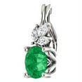 thumbnail image 2 of FB Jewels 14K White Gold Emerald & 1/10 CTW Diamond Pendant, 2 of 3