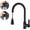 Dual Function 01, variant on Waterfall Faucet Stainless Steel Kitchen Single Hole Pull Out Spout Kitchen Sink Mixer Tap, Cold Hot Dual Purpose Splash Proof Faucet for Laundry Utility Rv