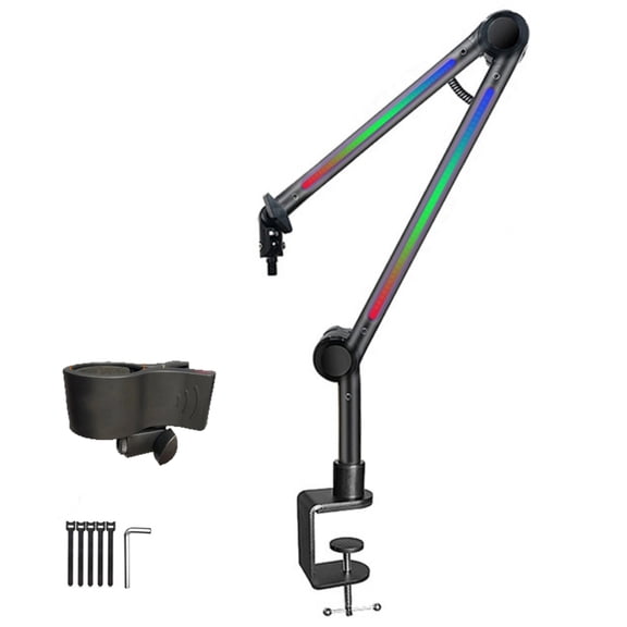 Adjustable Angle Quality LED Microphone Arm For Professional Podcasts Voiceovers