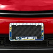 Golden State Basketball Warriors Chrome Metal License Plate Frame with Bold Full Frame Design