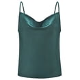 thumbnail image 3 of Anyfit Wear Women's Spaghetti Straps V Neck Satin Camisole Sleeveless Soft Tank Tops Solid Color Forest Green Medium, 3 of 6