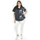 thumbnail image 5 of Blusa estampado unico Roman Fashion /Tallas Extras, 5108 (Negro /Jaguar) negro 42, 5 of 7