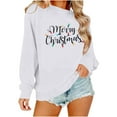 thumbnail image 2 of Christmas Sweatshirts for Women Fashion Xmas Printed Shirt Merry Christmas Tops Casual Happy Holiday Long Sleeve Outfits Crewneck Sweatshirt Pullover Top, 2 of 8