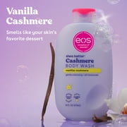 (3 pack) eos Shea Better Vanilla Cashmere Body Wash - Vanilla Cashmere, Creamy Gel Formula, Hyrdration for Dry Skin, 16 fl oz