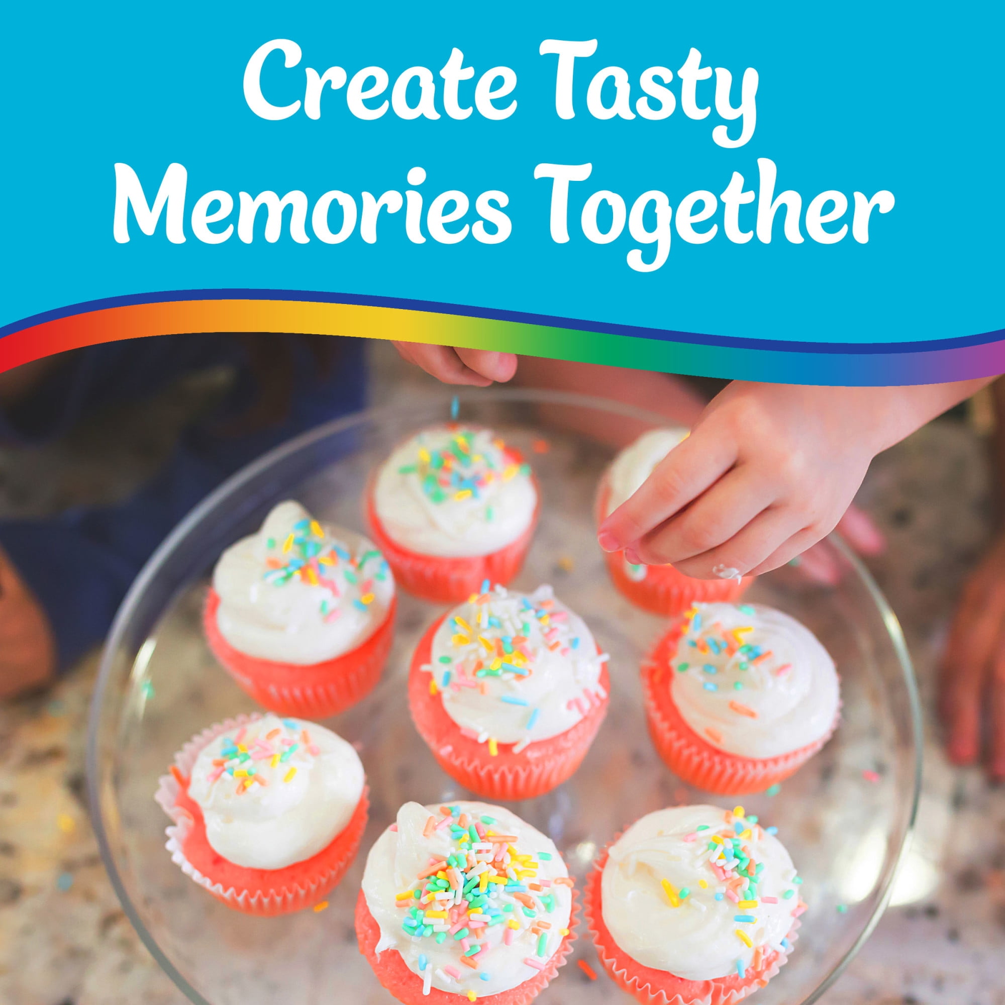 (8 pack) Pillsbury Funfetti Whipped Vanilla Frosting, 12 oz Tub