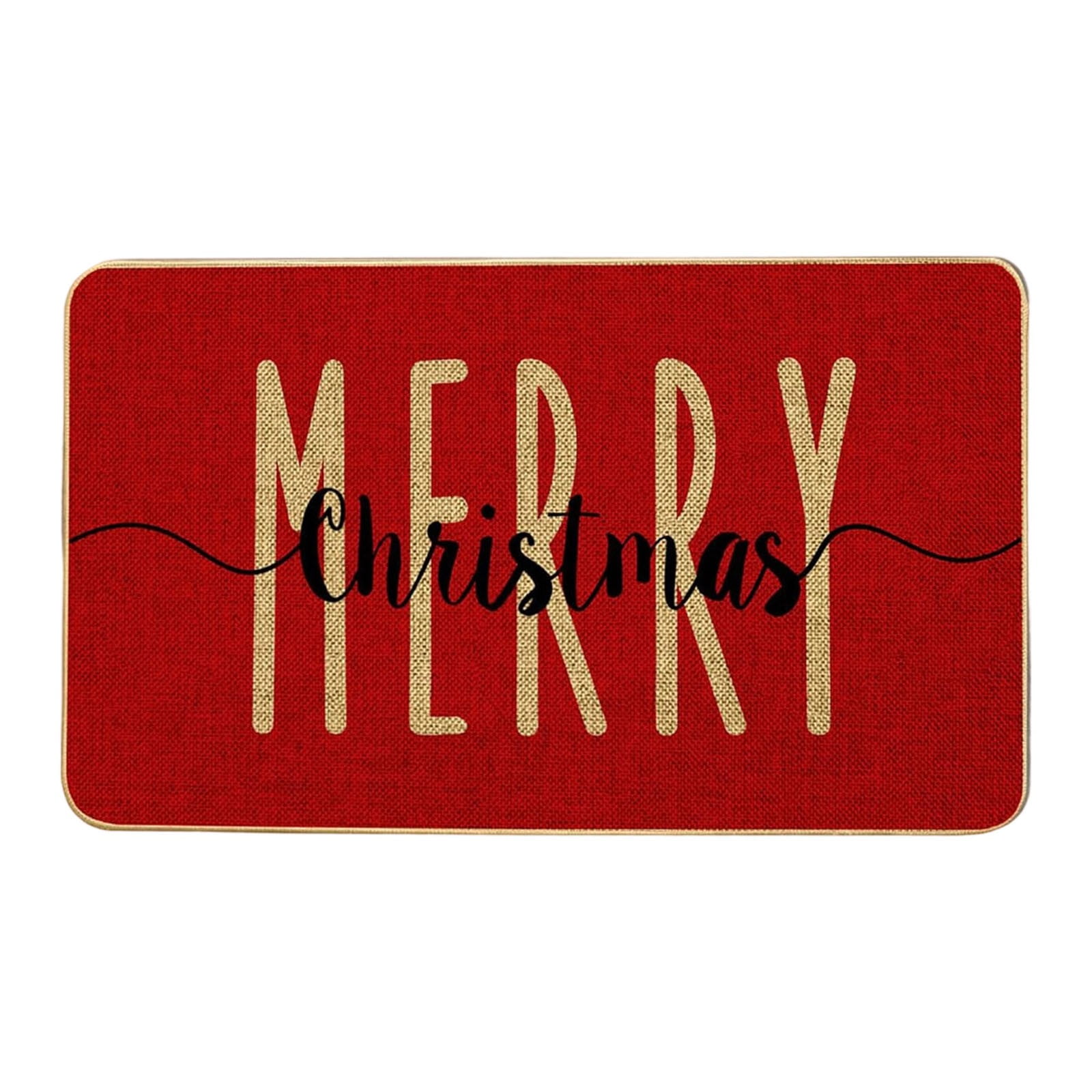 15.75x23.62 Inch Merry Christmas Snowflake Welcome Decorative Doormat, Seasonal Winter Low-Profile Floor Rug Switch Mat for Outdoor(A+B+C+D)