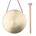 thumbnail image 1 of 30cm Hand Gong Cymbals Brass Copper Gong - Chapel Opera Percussion Instrument With Round Play Hammer (15cm), 1 of 5