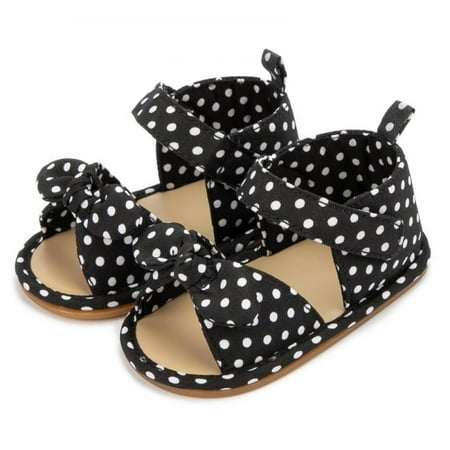 

TINKER Baby Toddler PU Leather Summer Sandals Polka Dot Butterfly Princess Flats