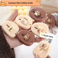 thumbnail image 3 of Portable Mini Cute Brown Bear Utility Knife Paper Knife Retractable Knife for Unpacking Express Packages Stationery, 3 of 4