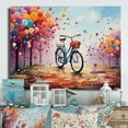 thumbnail image 2 of Designart "Bicycle modern Fusion Painting I" Transportation Metal Wall Art, 2 of 5