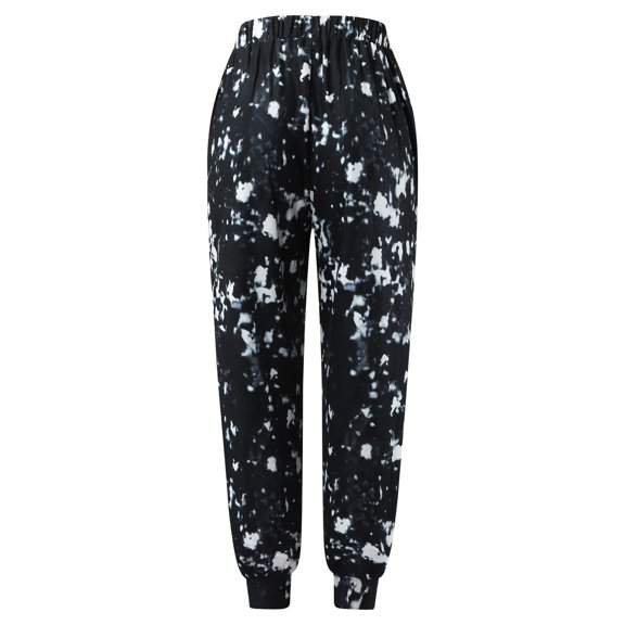 Aayomet Women Sweatpants Women's Solid Sweatpants Drawstring Jogger Sweat Pants Cinch Bottom Casual Elastic Waist Workout Trousers,Black XL