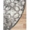 thumbnail image 6 of Unique Loom Sofia Collection Area Rug - Larvotto (5' 1" Round Dark Gray/Gray), 6 of 7
