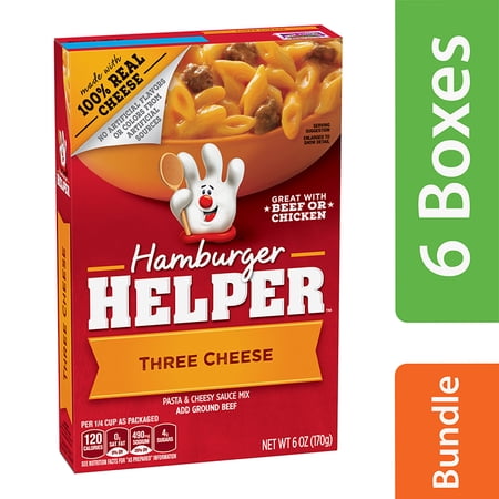 (6 pack) (6 Pack) Betty Crocker Hamburger Helper Three Cheese Hamburger Helper 6 Oz Box