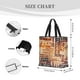 thumbnail image 3 of Fotbe Hand Drawn Vintage Coffee Bolsa Tote con Estampado para Mujer, Bolsos con Cremallera, Bolsa de Hombro Casual de Gran Capacidad con Bolsillos Internos, 3 of 7
