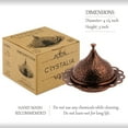 thumbnail image 3 of Crystalia Decorative Candy Bowl with Dome, Traditional Delight Container with Serving Dish, Ottoman Design Decorative Ellipse Delight Bowl with Lid, Vintage Turkish Delight Bowl (Copper), 3 of 6