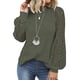 thumbnail image 5 of Sonducket Blusa de manga larga de encaje para mujer Camiseta de color sólido con cuello de encaje Prendas para la parte del cuerpo Verde XL, 5 of 6