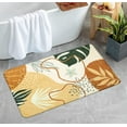 thumbnail image 6 of Bathroom Runner Rug Green Botanical Long Bath Mat Non-Slip Modern Boho Bath Rug Soft Velvet Machine Washable Floor Mats Aesthetic Design for Bathroom Tub Shower,20''''x59'''', 6 of 6