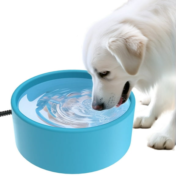 Motomate Heated Water Bowl for Outdoor Pets, Waterproof Thermal Bowl, 108oz/3.2L Capacity, 30 Watts