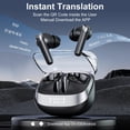 thumbnail image 3 of AI Language Translator Earbuds Bluetooth 5.3 Wireless with Real-Time 144 Languages Translation High Precision for Travel Business Learning, 3 of 6