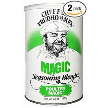 4 PACKS : Chef Paul Poultry Magic Seasoning, 24-Ounce Canisters