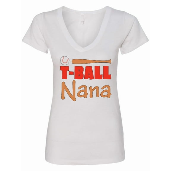 Inktastic T-ball Nana Women's V-Neck T-Shirt