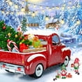 thumbnail image 6 of 72" x 72" Merry Christmas Shower Curtain, Red Truck and Gifts Shower Curtain with Hooks, Winter Santa Claus Xmas Gifts Curtains for Christmas Decor Red Truck, 6 of 6
