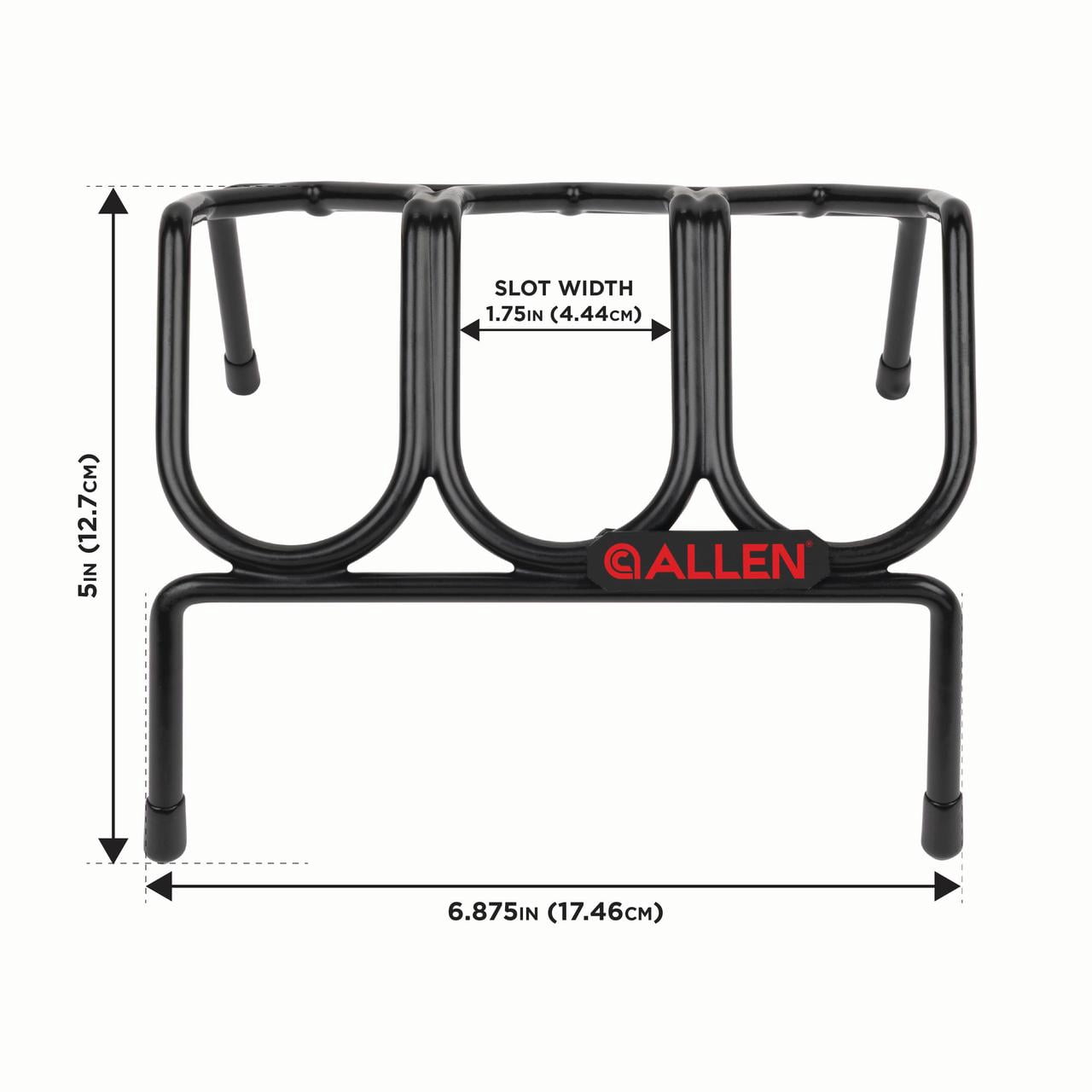 Allen Company Handgun Rack Steel Storage Holds 3 Pistols Black