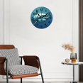 thumbnail image 2 of 10 Inch Wall Clock Battery Operated Square Clock for Office, Kitchen, Outdoor, Living Room, Angry Great White Shark In The Sea, 2 of 7