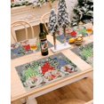 thumbnail image 5 of Christmas Placemats Set of 6 Gnomes Christmas Placemats for Dining Table Grey Christmas Tree Table Mat Winter Holiday Home Party Kitchen Table Decorations, 5 of 6
