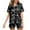 Black, variant on HOWPAY Womens Pajama Sets Valentine'S Day Heart Printed Short Sleeve Button Up Tops with Shorts Pj Sets Fall Winter Warm Soft 2 Piece Sleepwear Black L