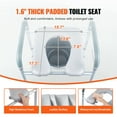 thumbnail image 5 of KFFKFF Bedside Toilet Seat Commode Chair Padded Seat Adjustable Height Raised, 5 of 9