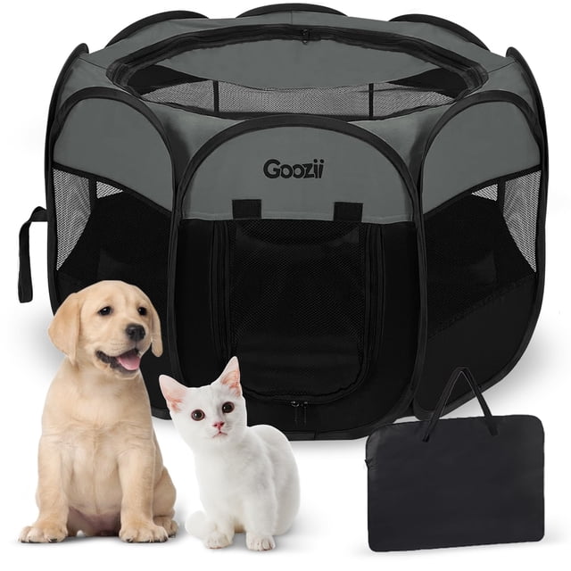 Corralito portátil para cachorros Goozii para interiores/exteriores, para perros pequeños
