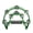 Green, variant on Half Moon Musical Tambourine (Red) Double Row Metal Jingles Hand Held Percussion Drum for Gift KTV Party Kids Toy with Ergonomic Handle Grip