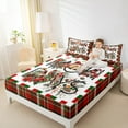thumbnail image 4 of Manfei Joy Days Twin Sheet Sets,Christmas Cardinal Bird Twin Fitted Sheet,Red Berry Plaid Flat Sheet For Children,Super Cozy Room Decor,3 Pieces, 4 of 7