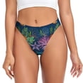 thumbnail image 1 of Balery Undersea Animals Tangas de Algodón para Mujer con Estampado – Ropa Interior Sexy, Transpirable, G-string-Large, 1 of 6