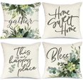 thumbnail image 1 of Spring Pillow Covers 18X18 Set Of 4 Farmhouse Throw Pillows Spring Decorations Pillowcase Home Decor, 1 of 5