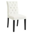 thumbnail image 3 of Modway Duchess Performance Velvet Dining Chairs - Set of 2 in White, 3 of 9